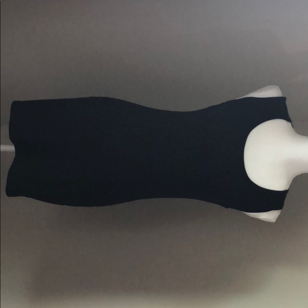 Black stretchy dress with keyhole back